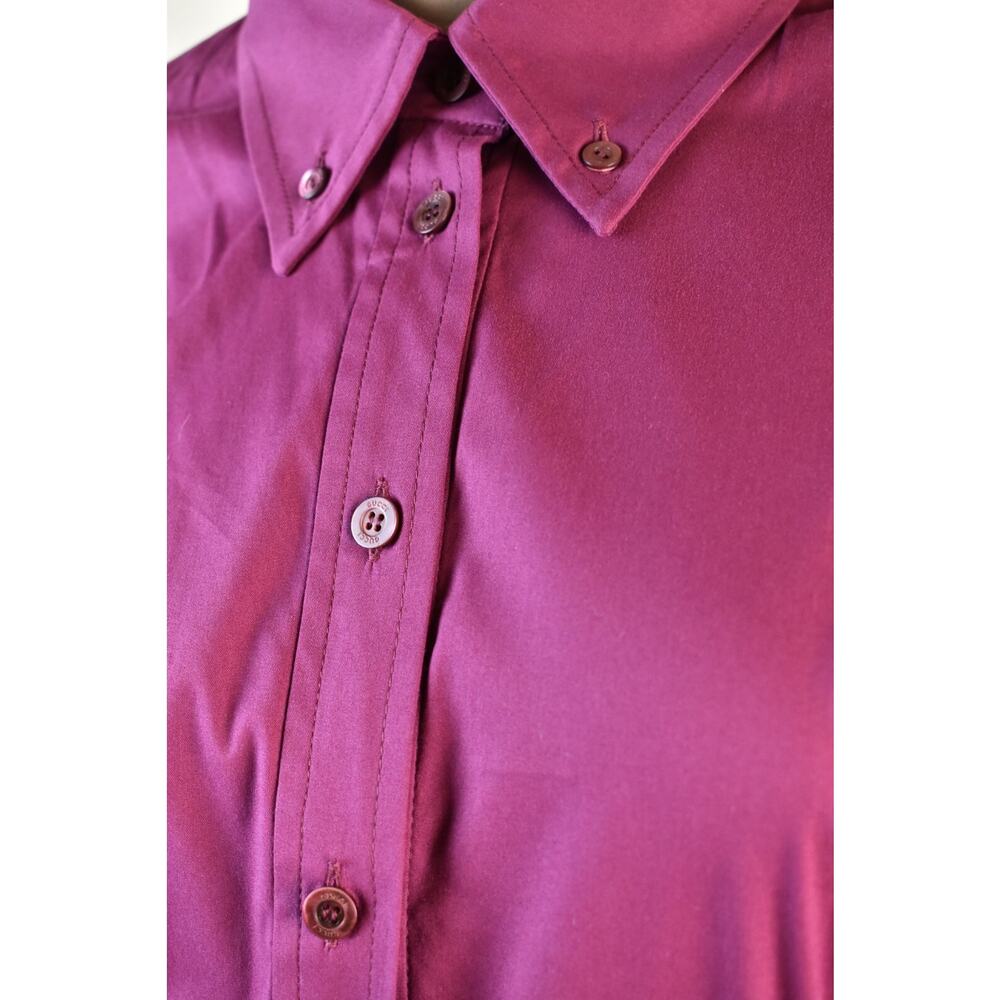 NEW GUCCI WINE COTTON KIMONO SLEEVE BUTTON BELTED MIDI DRESS 38 2 ITALY - Picture 8 of 12